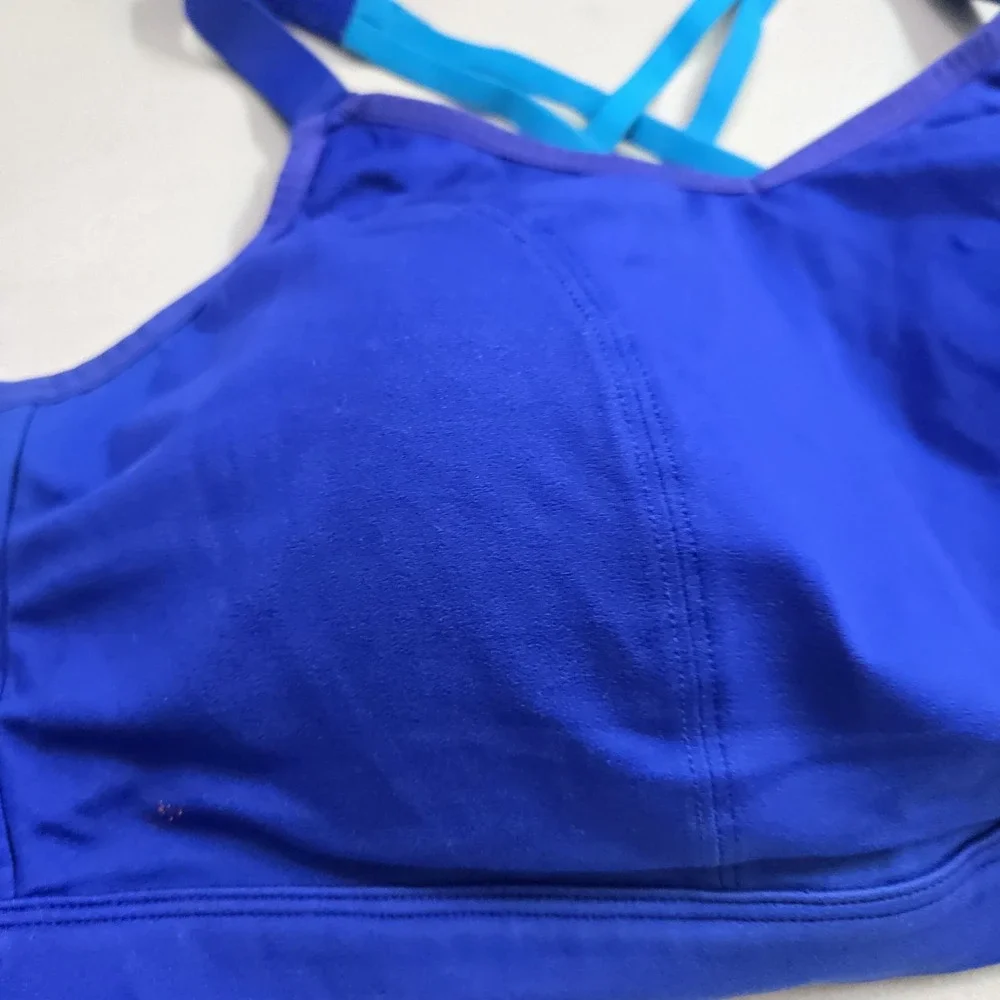 LIVI Women Bra 44D Blue T Shirt Wireless Strap Adjustable Racerback - Picture 8 of 11